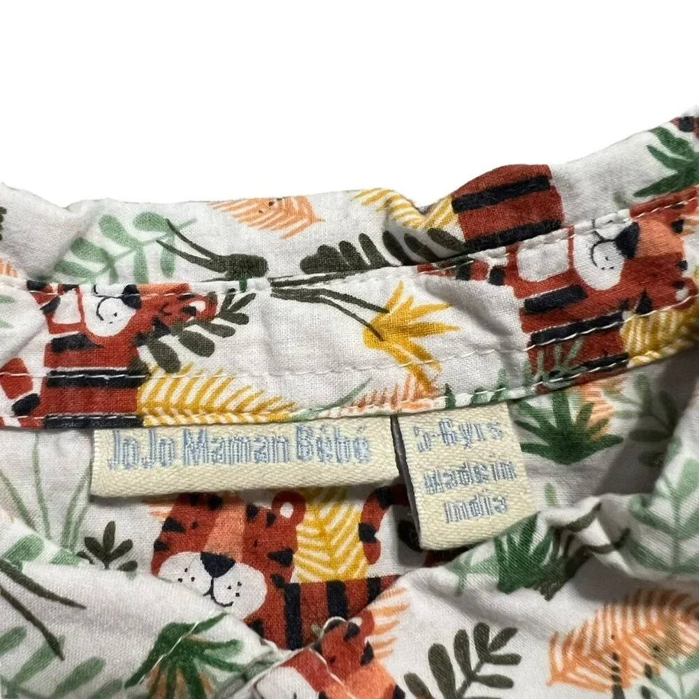 Jojo Maman Bebe Button Down Tiger Shirt